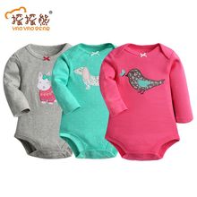 3PCS/Lot Baby Bodysuit Cartoon Baby Girl Clothes Long Sleeve Body For Babies Cotton jumpsuit Body Infantil Baby Clothing 2024 - buy cheap