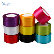 Xugar 25yards/roll 2" Satin Ribbons DIY Artificial Rose Crafts Supplies Sewing Accessories Handmade Craft Material Gift Wrapping 2024 - buy cheap