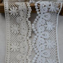 2 Meters High Quality Cotton Lace Water Soluble Embroidered Lace Trim For Apparel Decoration 7cm 2024 - buy cheap