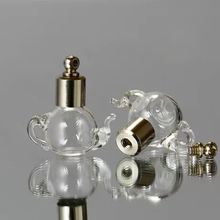 10pcs diy teapot SCREW CAP GLASS Vial Pendants Necklace Perfume Oil Wishing bottle name on rice art clear oil charm glass globe 2024 - buy cheap