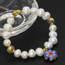 natural white cultured freshwater 10-11mm pearl unique design clasp bracelets women elegant jewelry 7.5inch B2756 2024 - buy cheap