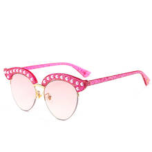 HBK 2018 Fashion Rhinestone Sexy Cat Eye Sunglasses Italy Brand Designer Luxury Ladies Diamond Frame Sun Glasses For Female 2024 - buy cheap