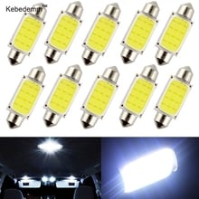 10x Car C10W C5W LED Bulb COB Festoon 31mm 36mm 39mm 12V Auto Interior Dome Reading Light License Plate Trunk Luggage Lamp White 2024 - buy cheap