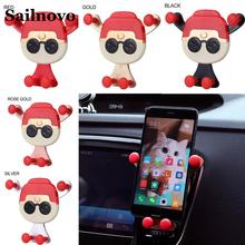 Sailnovo Universal Cute Car Phone Holder 10 x 7cm Air Vent GPS 360 Rotate  Car Mount Stand Auto Holder Car Accessories 2024 - buy cheap