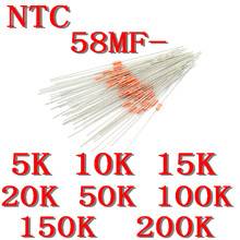10 шт/MF58 NTC Термистор резистор набор NTC-MF58 5K 10K 15K 20K 50K 100K 150K 200K OHM +/-5% 3950 Bvalue * 10 шт 2024 - купить недорого