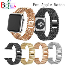 For Apple Watch Strap 44mm 40mm 42mm 38mm Black Gold Rose gold Bracelet Buckle Strap Clip Adapter for iwatch samrt Watch Band 2024 - buy cheap