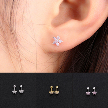 Women's Earring Flower Stud Earrings For Women Fashion Jewelry Stainless Steel Piercing Gothic Cartilage Wedding Girl Gifts 2024 - buy cheap