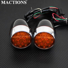 Black matte Leds Motorcycle Front Back Turn Signal Light For Harley Touring ,Dyna, Softail , Sportster 2024 - buy cheap