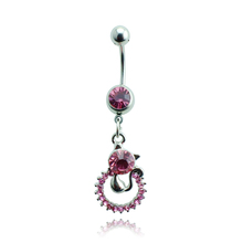 Fashion Body Jewelry Belly Button Rings Stainless Stainless Barbell 3 Color Rhinestone Navel Rngs Jewelry 2024 - buy cheap