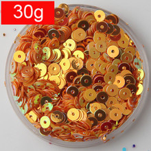 30g 4mm Gold Brilliant Color Sequins Multi-colored Round Paillette DIY Accessories High Quality Orange 2024 - buy cheap