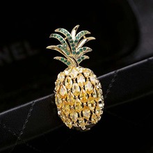 Red Trees Brand High Quality AAA Cubic Zirconia Pineapple Brooches For Women Brooch Drop Sweater Coat Accessories 2024 - buy cheap