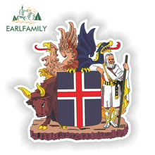 EARLFAMILY 13cm x 12.3cm Iceland Coat of Arms Sticker Car Bumper Decal Car Helmet Laptop Door Fridge Caravan Vinyl Car Styling 2024 - buy cheap