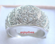 FREE SHIP >>Exquisite Clear STONE White  Love Ring Size: 7.8.9 2024 - buy cheap