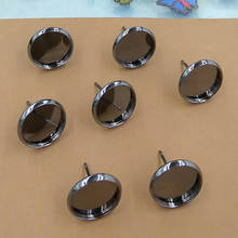Fit 12mm 10mm Round cabochons Black Earrings Blank Setting Bezel Blank Cabochon Ring Base For DIY Ring 30pcs/lot K05264 2024 - buy cheap
