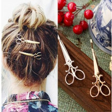 1pcs/2021 New Simple Hair Accessories  Hairpin Jewelry Retro Text Clips Headdress Scissor hair accessories 2024 - buy cheap