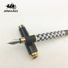 1pc/lot JINHAO 500 Fountain Pen White-Black Color Pen Gold Clip Grid School Supplies jinhao Pen Material Escolar 13.6*1.8cm 2024 - buy cheap
