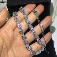 choucong Baguette Necklace Full AAAAA Cz White Gold Filled Party Wedding Necklace for women Bridal Wedding accessory Jewelry 2024 - buy cheap