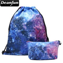 Deanfun 2PCS/Set Drawstring Bag Colorful Space for Girl School Storage 020 2024 - buy cheap