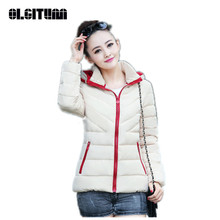 New OLGITUM Winter Jacket Women 2020 Autumn Winter Cotton Padded Coats Short Warm Solid Hooded Jacket Women Coats CC106 2024 - buy cheap