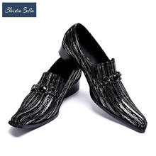 Elegante sapato masculino de couro legítimo, calçado em estilo oxford, de luxo, para negócios ou casamento 2024 - compre barato