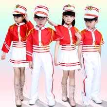 Детский костюм барабанной команды, Детская униформа для школьных выступлений, барабанная матретка, Детский костюм, топ + юбка/брюки + шляпа 18 2024 - купить недорого