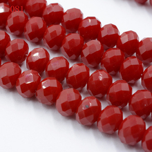 FLTMRH  6mm Red Porcelain Glass Beads Faceted Round     Crystal Beads Charm Miyuki Loose Beads Crafting for Jewelry Making 2024 - buy cheap