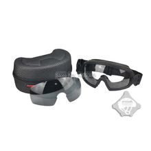 Fma preto duas lentes óculos de sol LPG01BK12-2R regulador goggle para slishing & airsoft jogo 2024 - compre barato