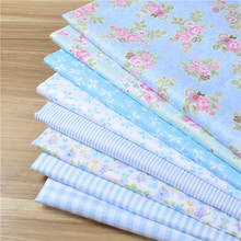 NEW! 20% 40*50cm 8pcs blue rose Style Cotton Fabric For Sewing,Patchwork,Home decoration,Cushions,Pillows And Quilting Crafts 2024 - buy cheap