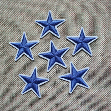 New arrival 10 pcs Blue Color little star Embroidered patches iron on cartoon Motif Applique DIY embroidery accessory 2024 - buy cheap