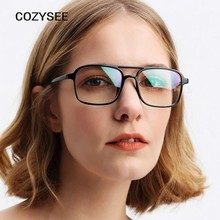 Mulheres da moda Óculos de Armação Homens Óculos Transparentes Quadro Quadrado Do Vintage Lente Clara Óculos de Armação de óculos Óptica 2024 - compre barato