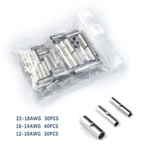 100 Pcs/set Butt Splice Wire Connector Bare Copper Tinned Crimp Terminals AWG 22-10 Bare Crimping Terminals Connectors Kit 2024 - buy cheap
