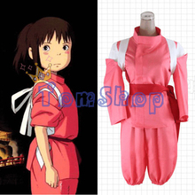 Anime Miyazaki Hayao Spirited Away Chihiro Ogino Sen Cosplay Costume Suit Uniform Size S-XXL Free Shipping 2024 - buy cheap