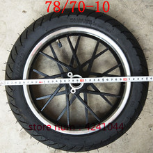 Neumático de vacío sin cámara con llantas de 10 pulgadas, rueda de cubo para motocicletas, bicicletas eléctricas, para rueda de motocicletas, 78/70-10 2024 - compra barato