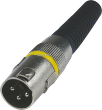 wholesale 100 pcs/lot XLR 3Pin Cannon Connector  XLR Male MIC Audio connector-YA5020 2024 - buy cheap