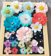 Aplicação de roupas acessórios suéter decorado 3d flores, paetês de pano com contas flores diy para roupas bolsas e meias 2024 - compre barato