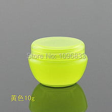 10g Plastic Yellow Jar, Empty Packing Container, Cosmetic Cream Box, Cosmetic Cream Jar, Cosmetic Mushroom Box,100PC/Lot 2024 - buy cheap