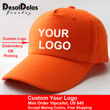 10 pçs personalizado algodão boné de beisebol impressão logotipo texto foto bordado gorra casual sólido chapéus snapback bonés para homens 2024 - compre barato