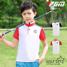 PGM/Новинка; детская одежда для гольфа; футболка с короткими рукавами для мальчиков; спортивная летняя повседневная одежда для активного отдыха; мягкая удобная футболка для мужчин 2024 - купить недорого