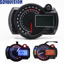 Motorcycle DC 12V 7 Color LCD Digital Display Tachometer Assembly Speedometer Odometer Dashboard Sensor RPM Fuel Level Gauge 2024 - buy cheap