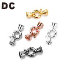 5pcs/lot 13mm 17mm Round Spring Cord End Fastener Clasps Hooks for Necklaces Bracelets Copper Buckle Connectors DIY Jewelry 2024 - buy cheap