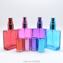 Botella pulverizadora de Perfume, frasco de Perfume de vidrio rojo, azul, rosa y morado, Perfume al vacío, 15ml, 10 Uds. 2024 - compra barato