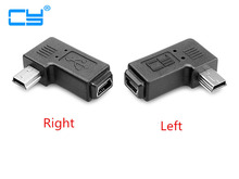 Переходник Mini USB «штекер-гнездо» на 90 градусов с левым и правым углом Mini USB 5-контактный Расширенный адаптер 2024 - купить недорого