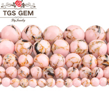 Perlas naturales de concha, cuentas sueltas redondas para fabricación de joyas, 4, 6, 8, 10 y 12mm, color rosa, negro 2024 - compra barato