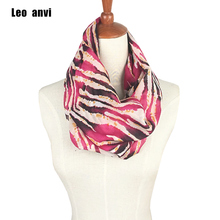 Bufanda Infinity silk con estampado para mujer, bufandas tipo aro con diseño de leopardo a la moda, bufanda de gasa suave 2024 - compra barato