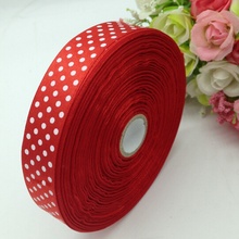 HL 1 roll (50yards) 18mm width printed dots satin ribbon wedding party decoration crafts making  bows DIY accessories A938 2024 - купить недорого