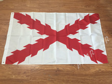 Bandeira de cruz de borgonha, 120x90cm (3x5 pés), g, 100d de poliéster, costura dupla de alta qualidade, frete grátis, empire espanhol 2024 - compre barato