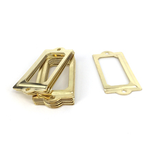 30PCS 70*33MM Antique Gold color  Drawer Cabinet Label Frame Iron Metal Business Card Holder with Screws 2024 - buy cheap
