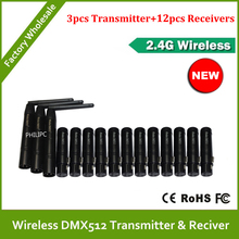 Receptor de señal de escenario para discoteca, transmisor dmx inalámbrico de 2,4 Ghz, DMX512, lRadio trans/ceiver, envío gratuito con DHL 2024 - compra barato