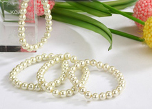 20Pcs Whole Fashion Jewelry Lots Bracelet lots Women White Beige Cheap  Artificial Faux Pearl Bracelets LB382 Free Shipping 2024 - buy cheap