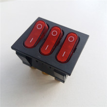 6 uds interruptor basculante 250V 15A 9 pin 2 engranaje KCD3-303 rojo para interruptor de fuente de alimentación 2024 - compra barato